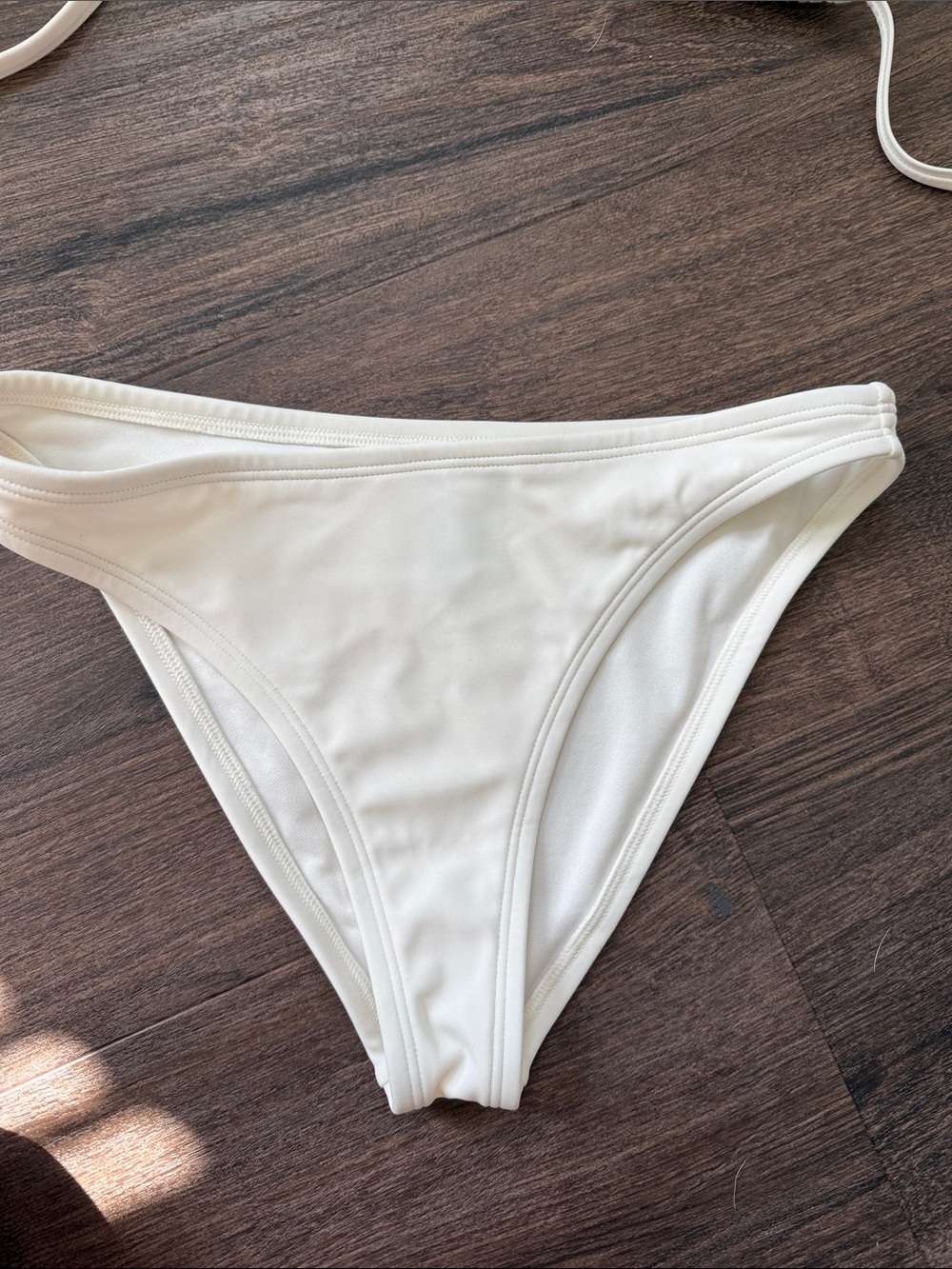 White Bikini Bottom - Classic Cheeky Cut never worn size s